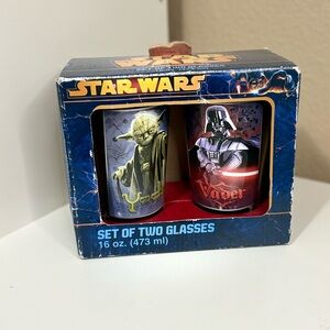 Star Wars Yoda & Darth Vader 16oz Glass Set w/ Box